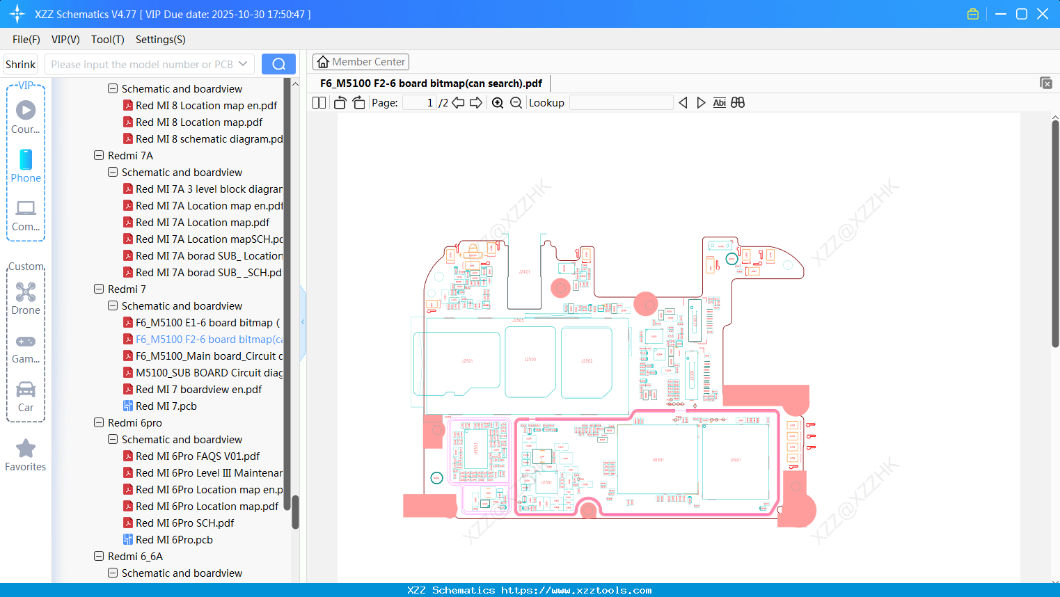 Xiaomi Redmi F6_M5100 F2-6 Board Bitmap(can Search)